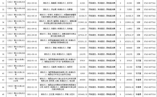 吉首市人民法院无财产可供执行案件公示（2022年度第一批）(图3)