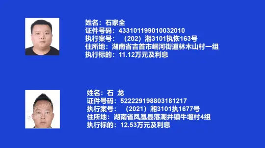 吉首市人民法院：关于发布失信被执行人名单信息的公告（2022年第二期）(图5)