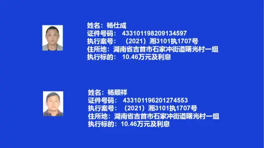 失信曝光｜吉首市人民法院关于发布失信被执行人名单信息的公告（第三期）(图4)