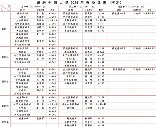 关于湘西州老干部大学2024年春季学期开学的通知(图2)