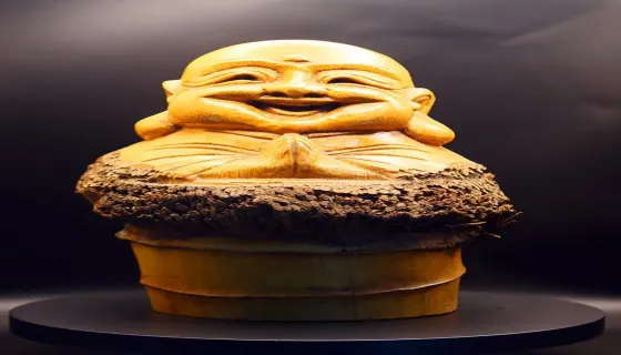 竹雕佛像环视