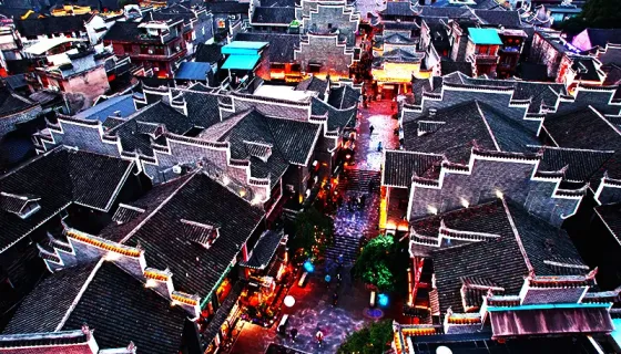 乾州三门开夜景