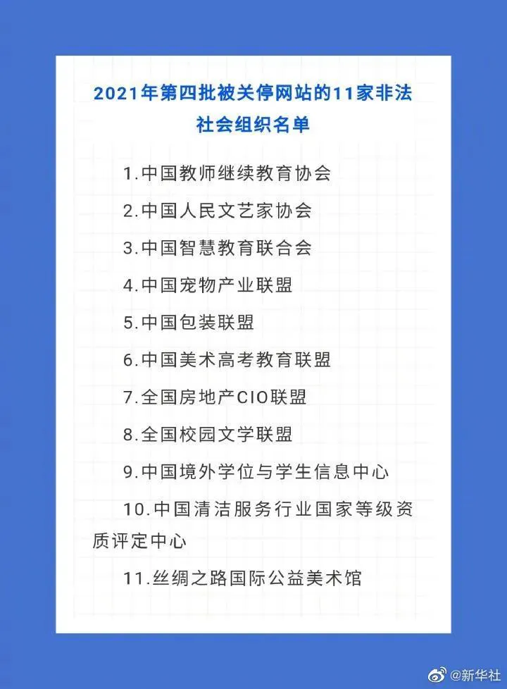 11家非法社会组织网站被关停(图1)