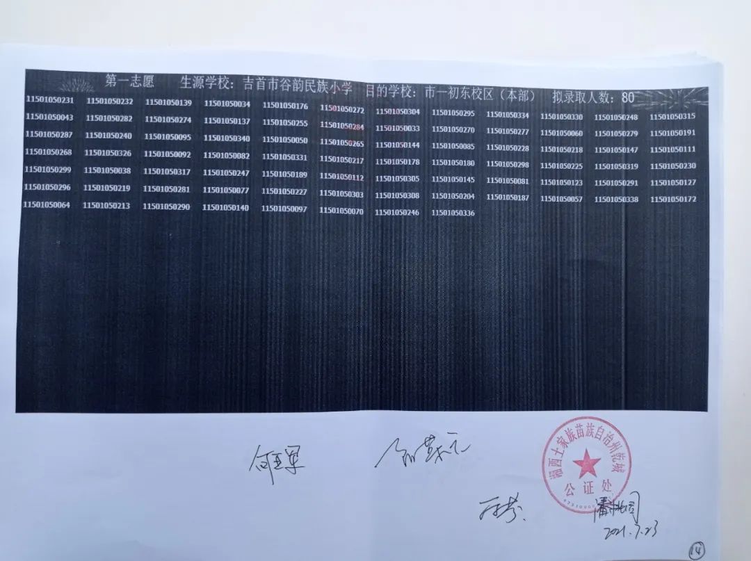 2021年吉首城区小升初电脑摇号结果公示(图14)