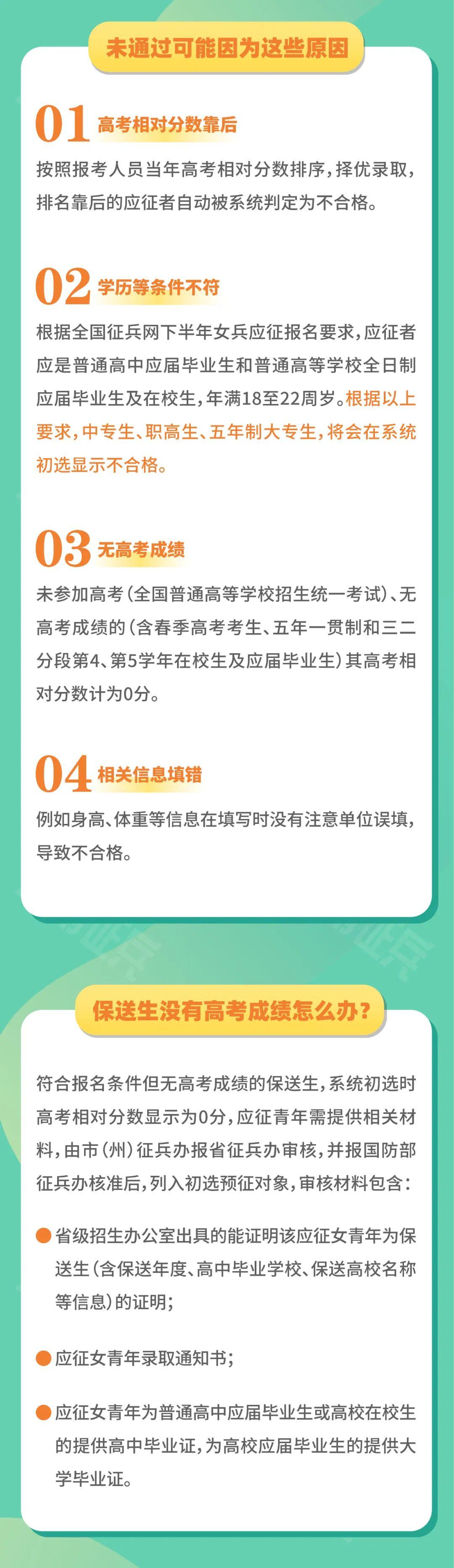 女兵初选结果公布，你关心的问题都在这里！（附入围分数线）(图3)